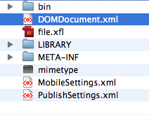 Screenshot der Dateistruktur des XFL-Formats